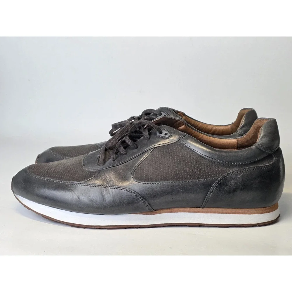 Johnston & Murphy‎ Malek Men's Sneakers Size 13 Gray Leather Suede Classic Shoes
